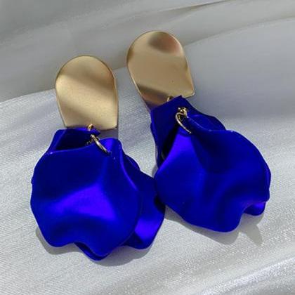 Blue Stylish Solid Color Acrylic Earrings..