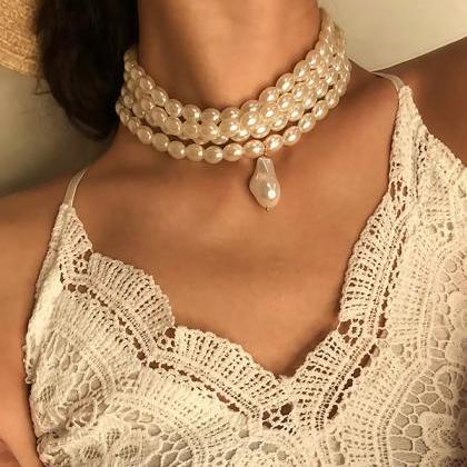 Original Multi-layered Pearl Necklace