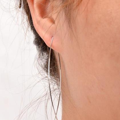 Silver Simple Casual Solid Color Earrings
