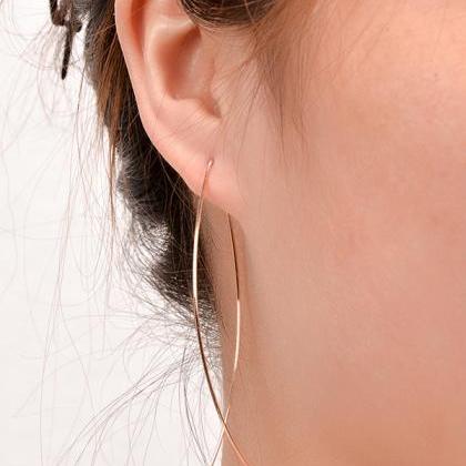 Gold Simple Casual Solid Color Earrings