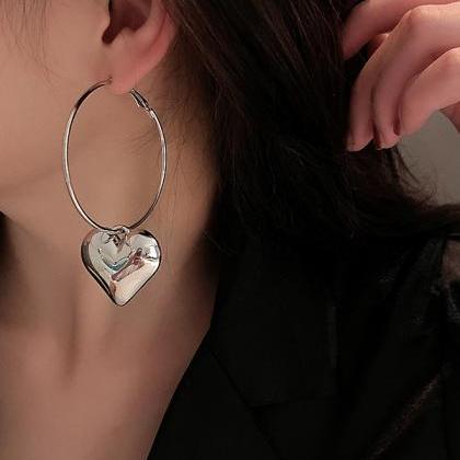 Simple Normcore Heart Shape Earrings Accessories