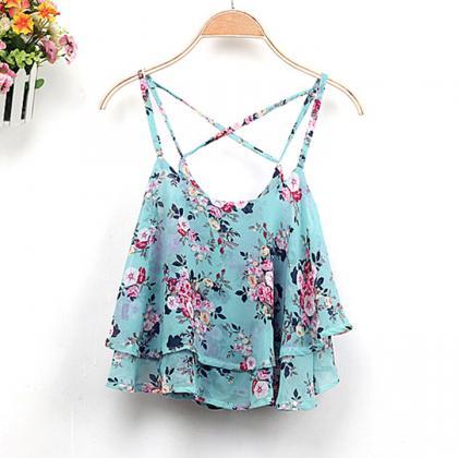 Retro Sexy Lace Flower Tank Top Sexy Cami..
