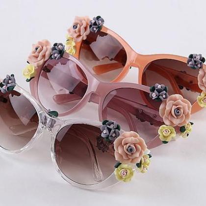 Shades Women Rose Flowers Sunglasses