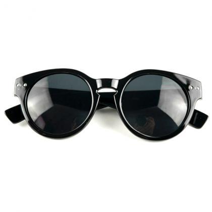 Unisex Bold Circle Round Rivet Sunglasses
