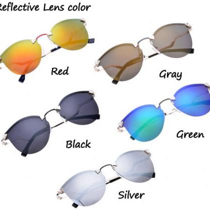 Cool Retro Unisex Frameless Reflector Sunglasses