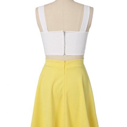 Two-Piece Crop Tops Skirt Dress Set