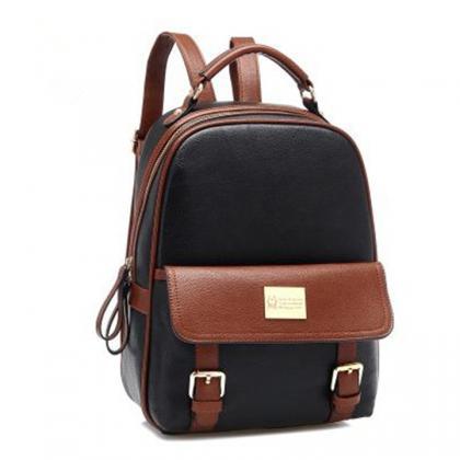Girls Pu School Travel Backpack Bag