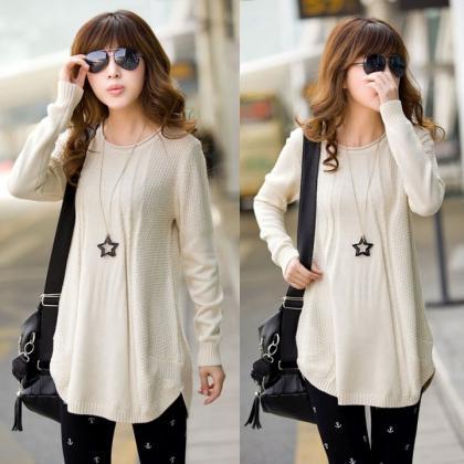 Women's Loose Knit Pullover Sweater