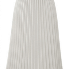 Solid Pleated Long Slim Skirt