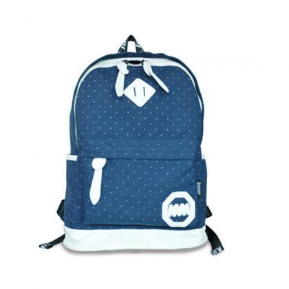 Polka Dot Print Fashion School Backpack Travel Bag