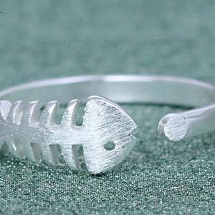 Drawing Fish Opening Size Ring Girls Love Jewelry