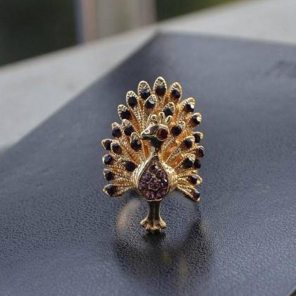 Bohemia Wind Peacock Diamond Ring