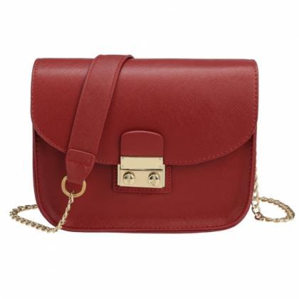 Fashion Women Synthetic Leather Mini Chain Handbag..