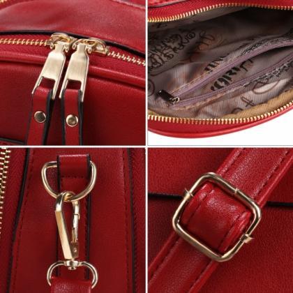Retro Women Synthetic Leather Shoulder Strap..