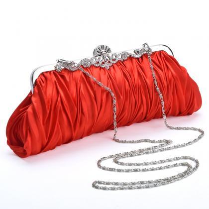 Fashion Satin Elegant Evening Handbag Clutch Purse..