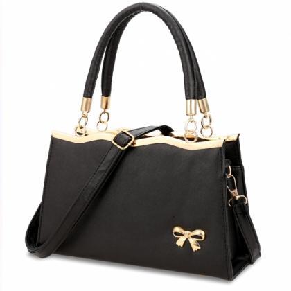 Women Synthetic Leather Handbag Messenger Satchel..
