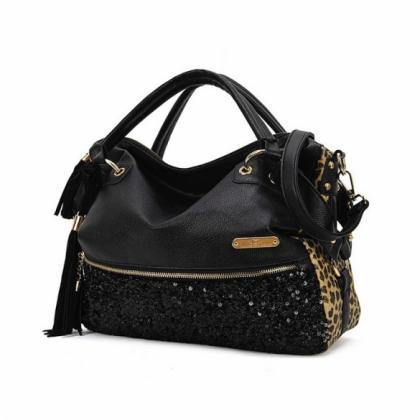 Fashion Leopard Print Bags One Shoulder Handbag..