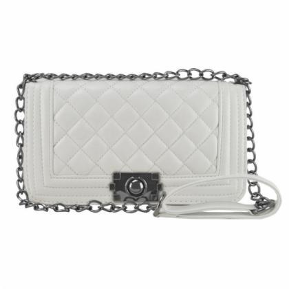 Synthetic Leather Chain Crossbody w..
