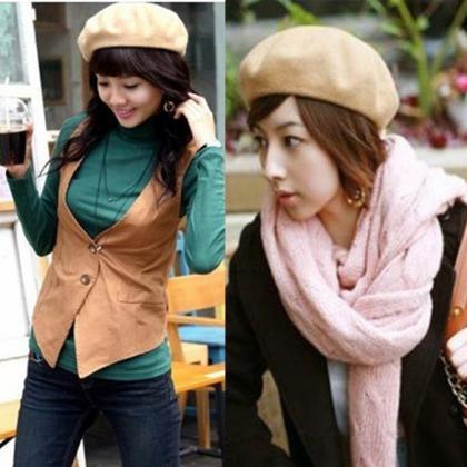 5 Colors Fashion Wool Warm Women Beret Beanie Hat..