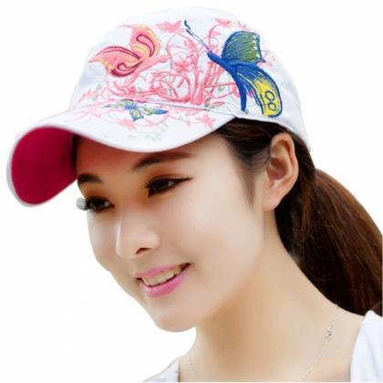 Fashion Lady Women Outdoor Sports Print Tennis Hat..