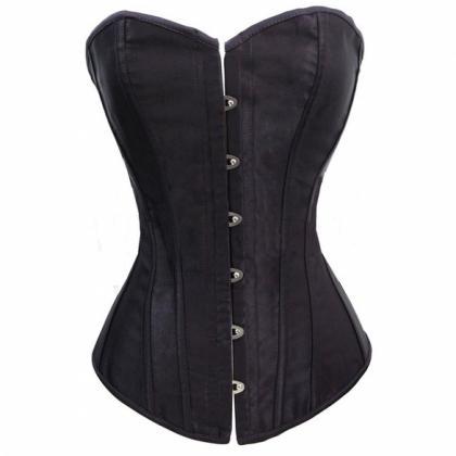 Elastic Sexy Lace Up Women Corset Top Bustier Faux..