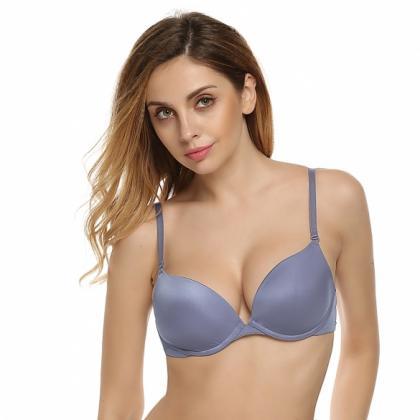Ekouaer Women Underwire Padded Solid 3/4 Cup Push..