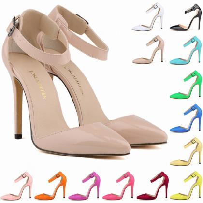 Beauty Pointed High Heel Patent Leather Shoes