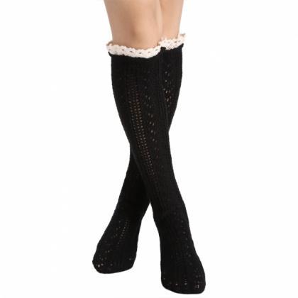 Avidlove Button Boot Socks With Lac..