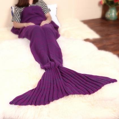 Adult Handmade Knitted Crochet Mermaid Tail Shape..