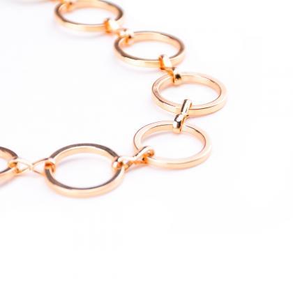 Beautiful Geometric Copper Ring Necklace
