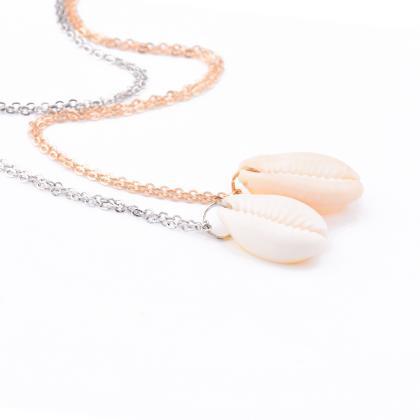 Beautiful Natural Shell Short Clavicle Necklace