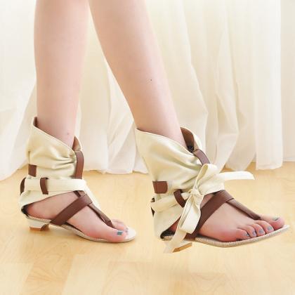 Hollow Out Roman Casual Thong Sandals