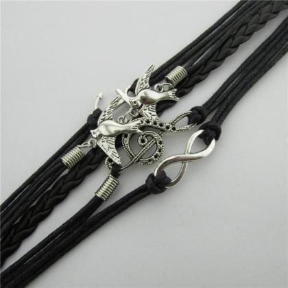 Anchor Dove Eight Wax String Fashion Bracelets