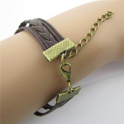 Retro Style Tree Hand-made Cord Bracelet