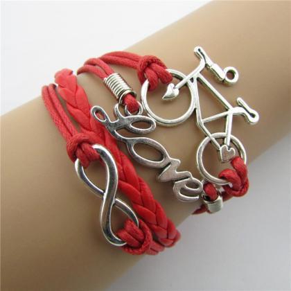 LOVE Bike Hand-made Leather Cord Br..