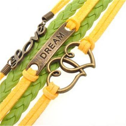 Retro Style Love Dream Colorful Bracelet