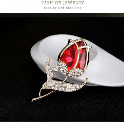Fashion flower tulip glass diamond ..
