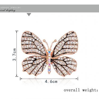 High-grade Butterfly Full Diamond Brooch