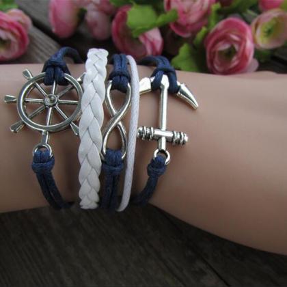 Anchor Eight Multilayer Colored Bracelet