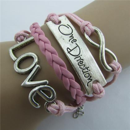Romantic Love Leather Cord Bracelet