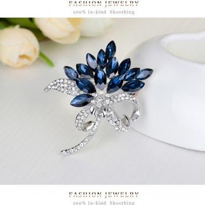 Glass Diamond Brooch Bouquet