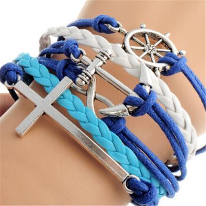 Cross Anchor Multielement Handmade Fashion..