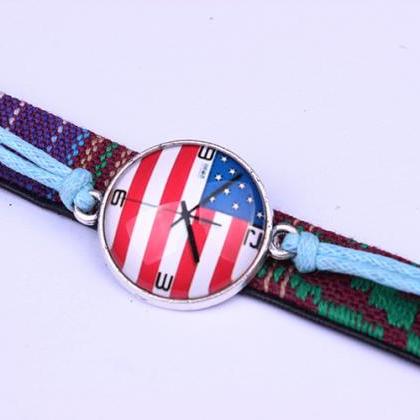 America National Flag Wrist Watches