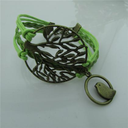 Tree Of Life Bird Handmade Bracelet