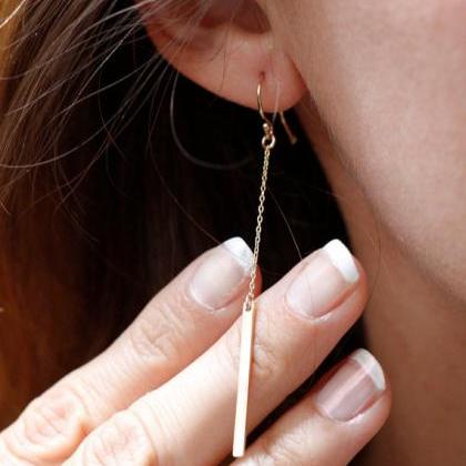 Simple Fashion Tassel Strip Earrings