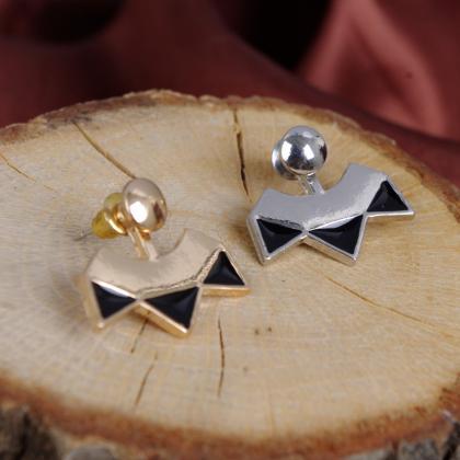 Retro Sector Geometry Triangle Earrings