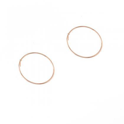Contracted Joker Copper Smooth Circle Earrings