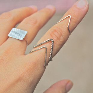 Simple Fashion V-shaped Ring