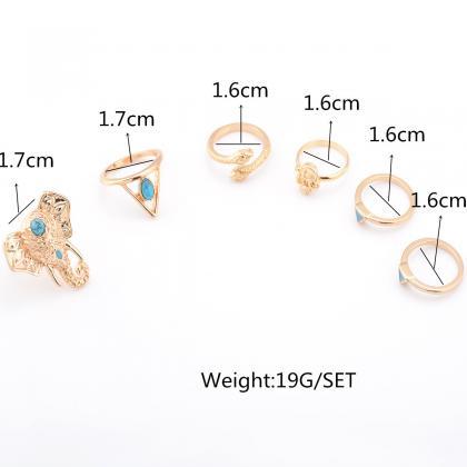 Exaggerate Elephant Snake Multi Combination Rings