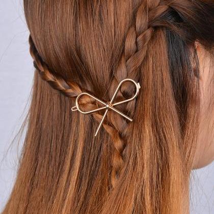 Sweet Hollow Out Bowknot Hairpin